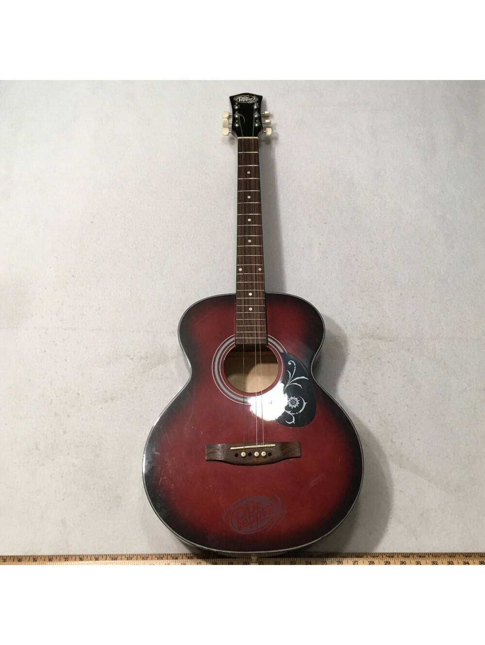 Dr. Pepper Promotional Acoustic Guitar 6-String NEED SERVICE